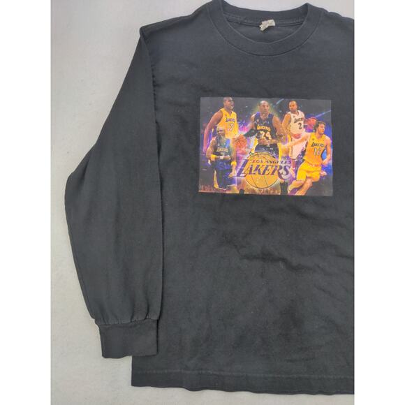 LA Los Angeles Lakers Long Sleeve Shirt Size S Black Graphic Basketball - Picture 3 of 10
